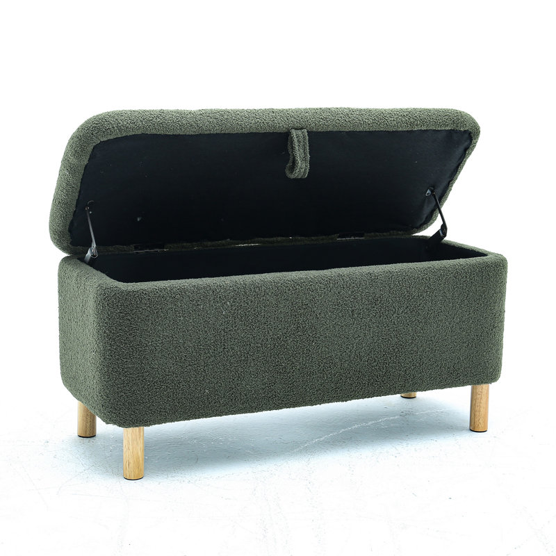 Repose-pieds rectangulaire avec rangement de 39,3 po Arainn, Vert foncé