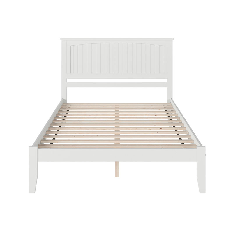  Odalys Solid Wood Platform Bed, Queen, White