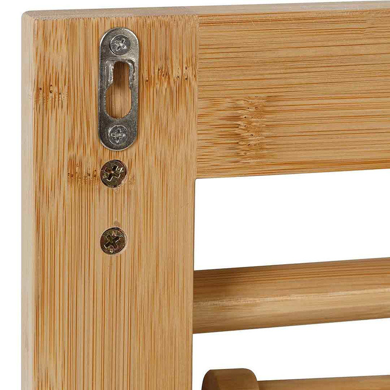 Bamboo Swivel Wall-Mounted Drying Rack, 22.4" x 20" x 1.73"