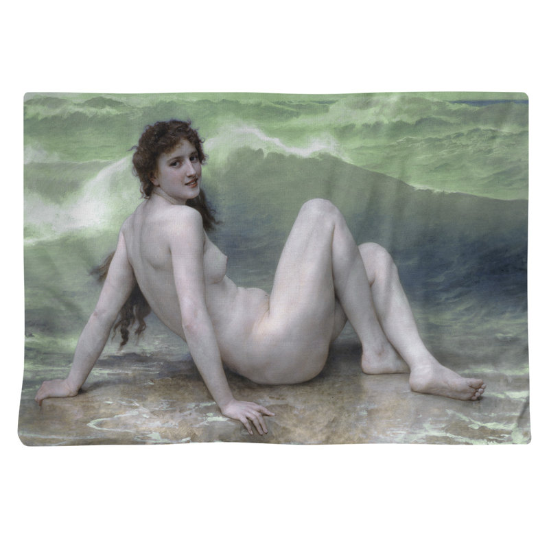Napperon William "Adolphe Bouguereau 18", Vert, Sergé de coton