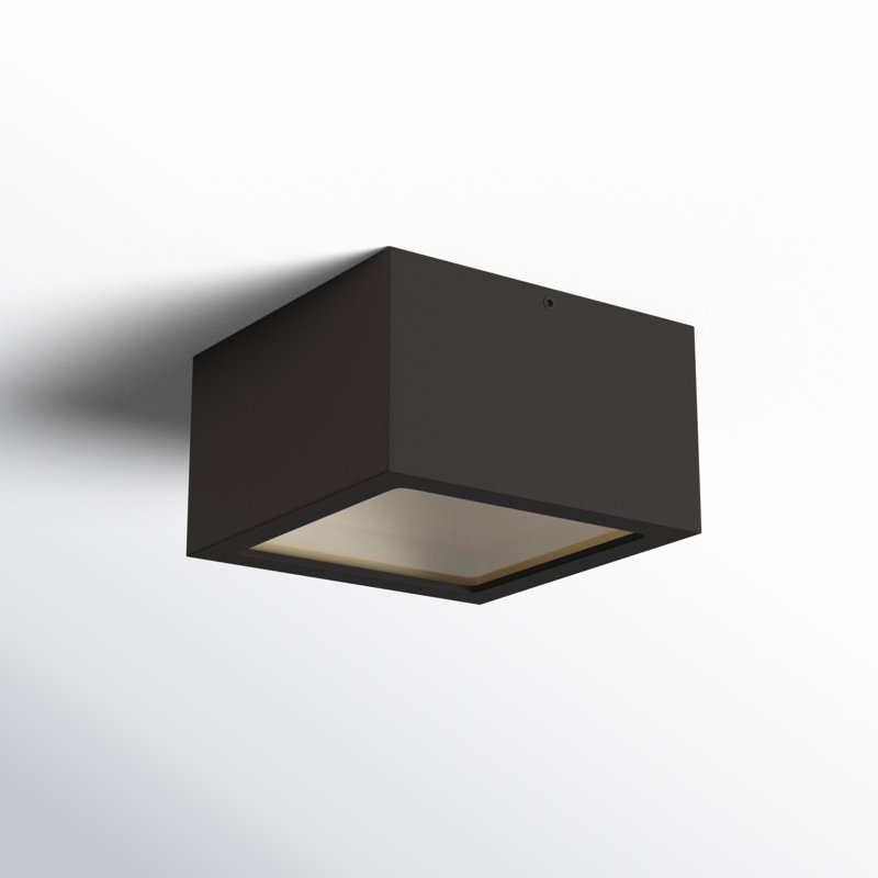 Kube LED Outdoor Flush Mount, Satin Black
