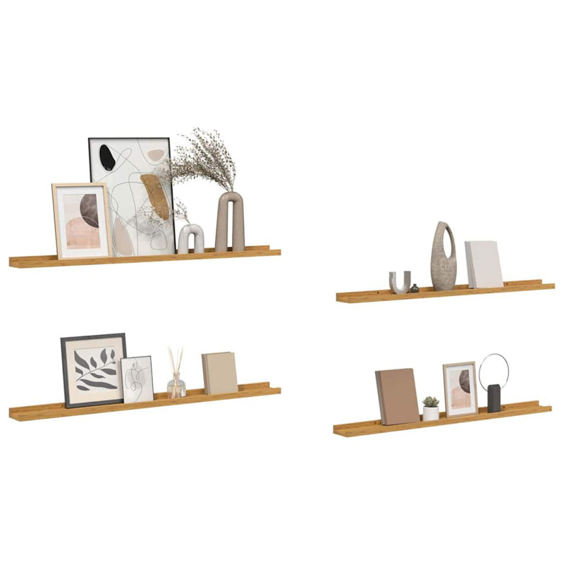 Floating Shelf, Beige, 3cm H x 100cm W x 9cm D