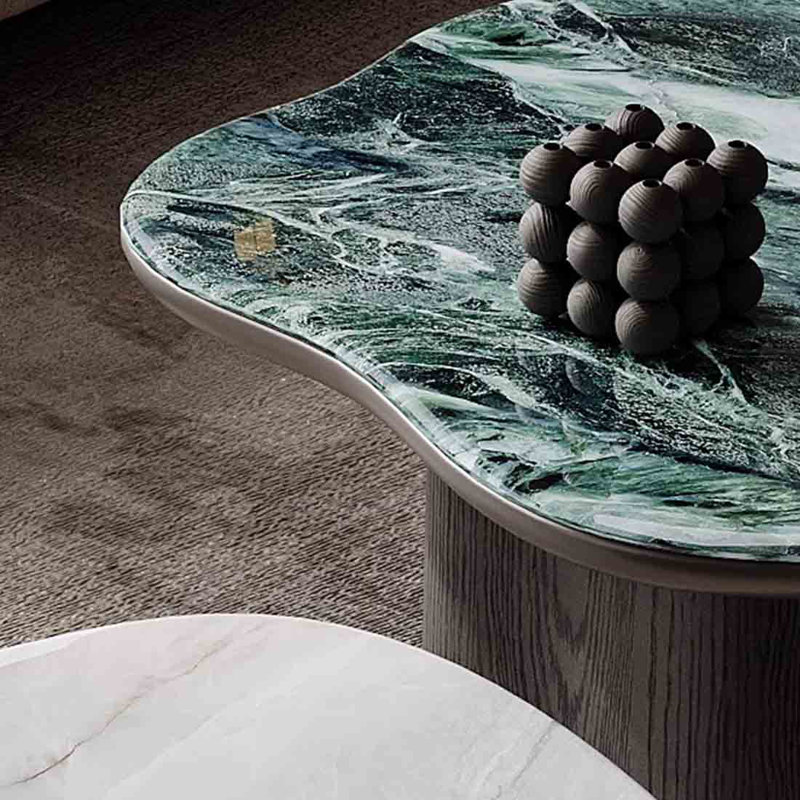 Irregular Microcrystalline Stone Coffee Table