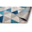 Rubino Modern Geometric Blue/Gray Easy to Clean Area Rug-2131417848