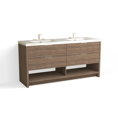 Vue 72" W Freestanding Double Bathroom Vanity