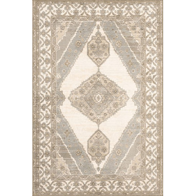 Tapis décoratif traditionnel à motif traditionnel lavable à la machine