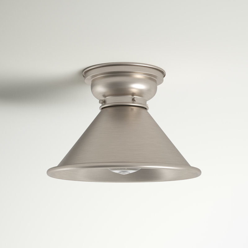 Plafonnier encastré 1 lumière 10 po Chesterhill, Nickel satiné brossé, Ampoule non incluse