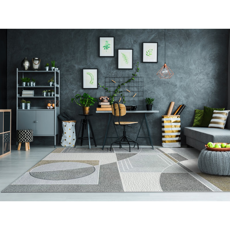 Aurohom Geometric Indoor Rug, Rectangle 5'3" x 7'7"