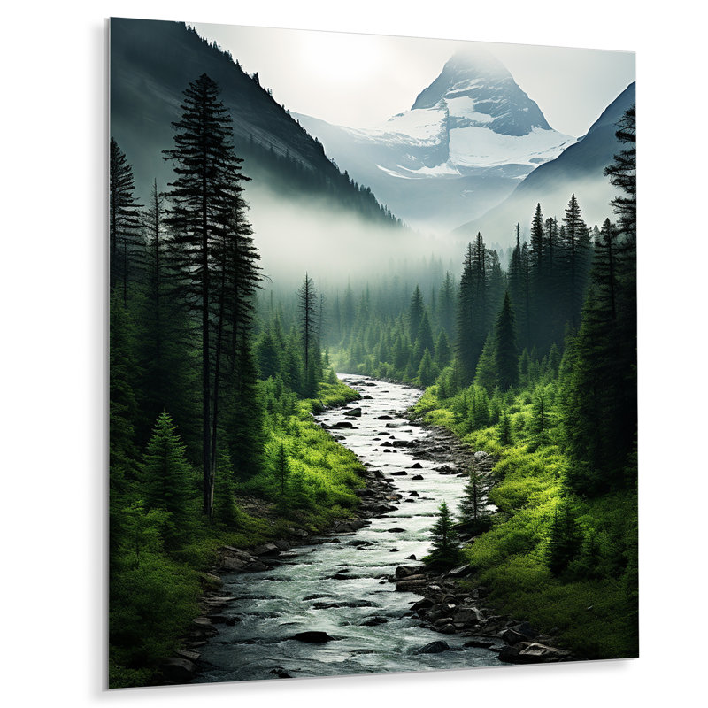 Canada Misty Morning - Canada décoration murale en métal, H 20 po x l 12 po x P 1 po