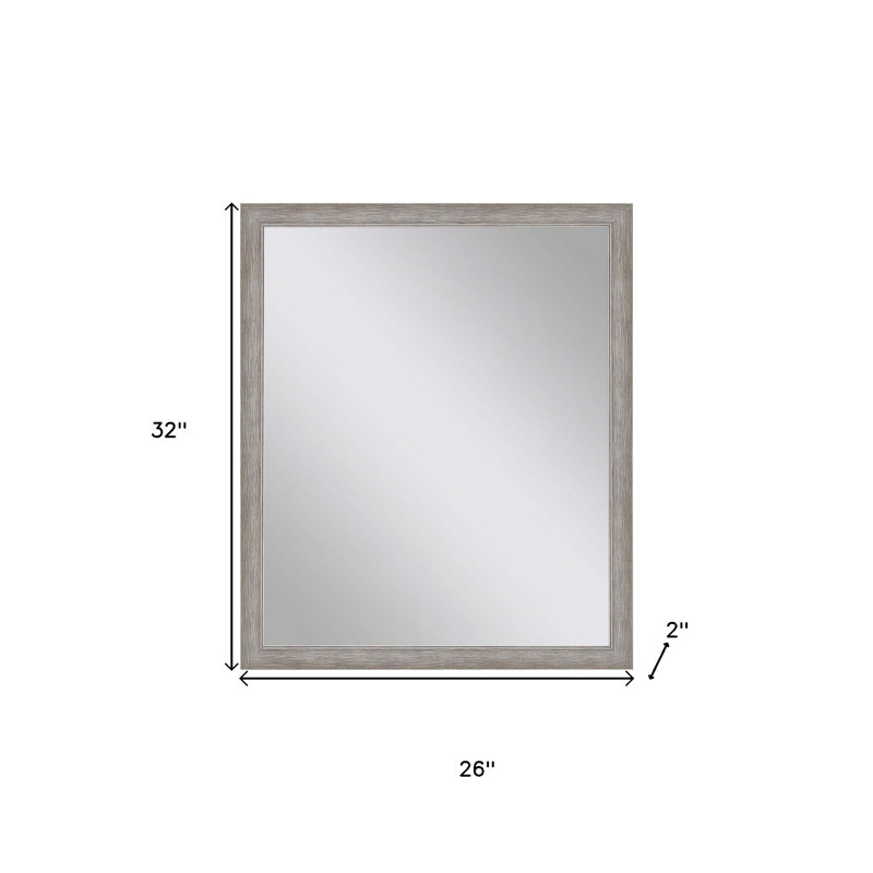 32" Silver Framed Accent Mirror