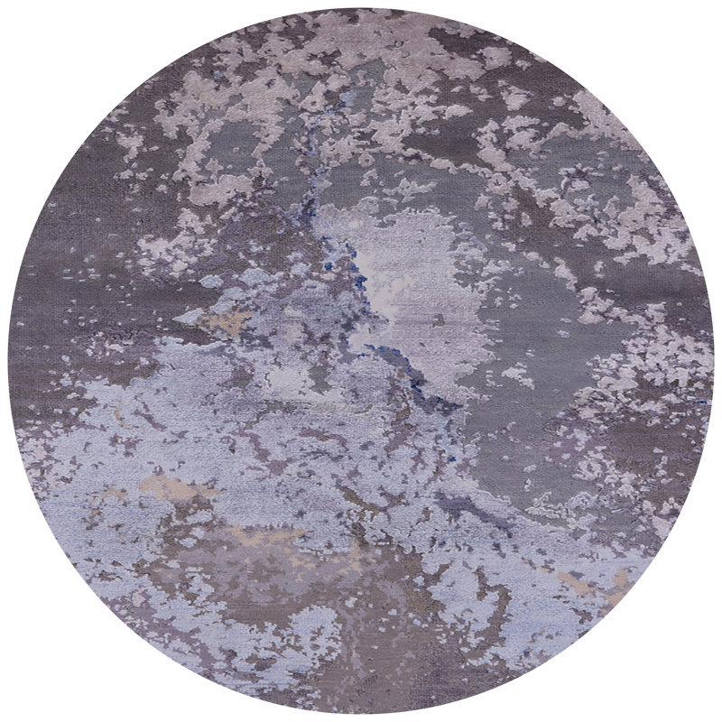 Abstract Indoor Rug, Round 7'