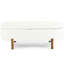 Banc de rangement moderne ovale rembourré