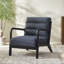Chaise d'appoint rembourrée en bois massif de 25,6 po de largeur Mid-Century (ensemble de 2)-934614660