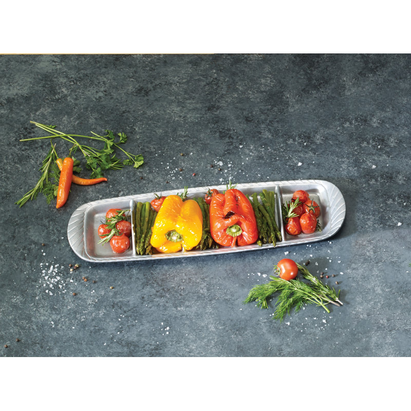 Wilton Armetale Gourmet Grillware Divided Vegetable Grilling Pan, 19-Inch