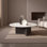 Simple round marble coffee table