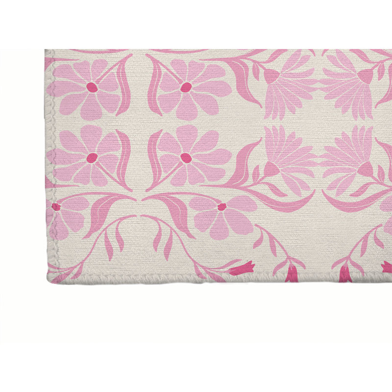 Tapis Groovy Flowers, Tapis de couloir 2 pi 6 po x 8 pi