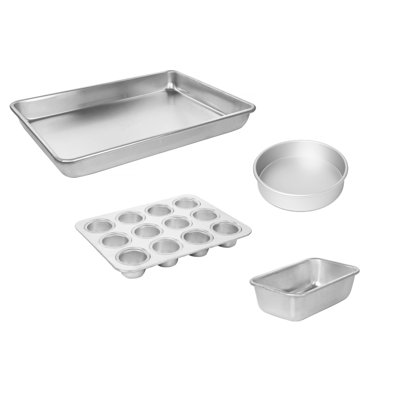 Lexi Home Golden Prime 4 Piece Non-Stick Aluminum Bakeware Set