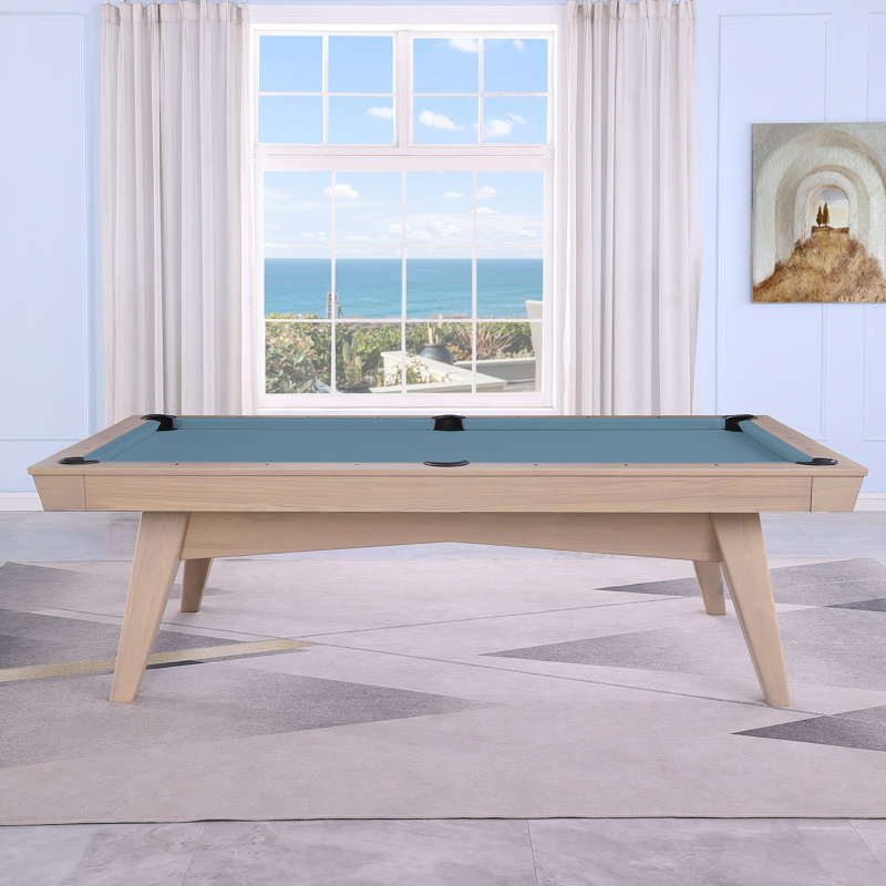 Table de billard en ardoise avec plateau de salle à manger ModArt, Bois flotté, 7 pi, Bleu poudre