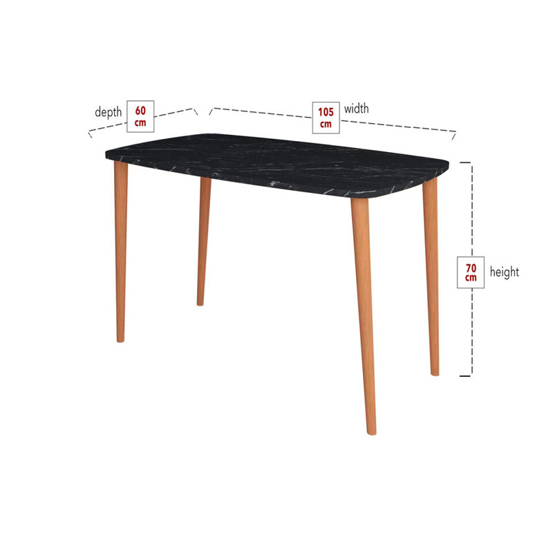Cheikh Rectangle 105cm L Computer Table
