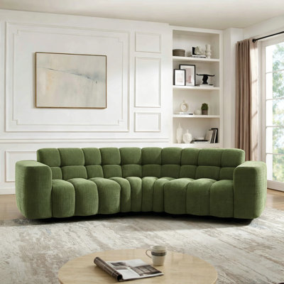 Minimore Modern Style 136" W Marigold Curved Shape Type2 4S Sofa