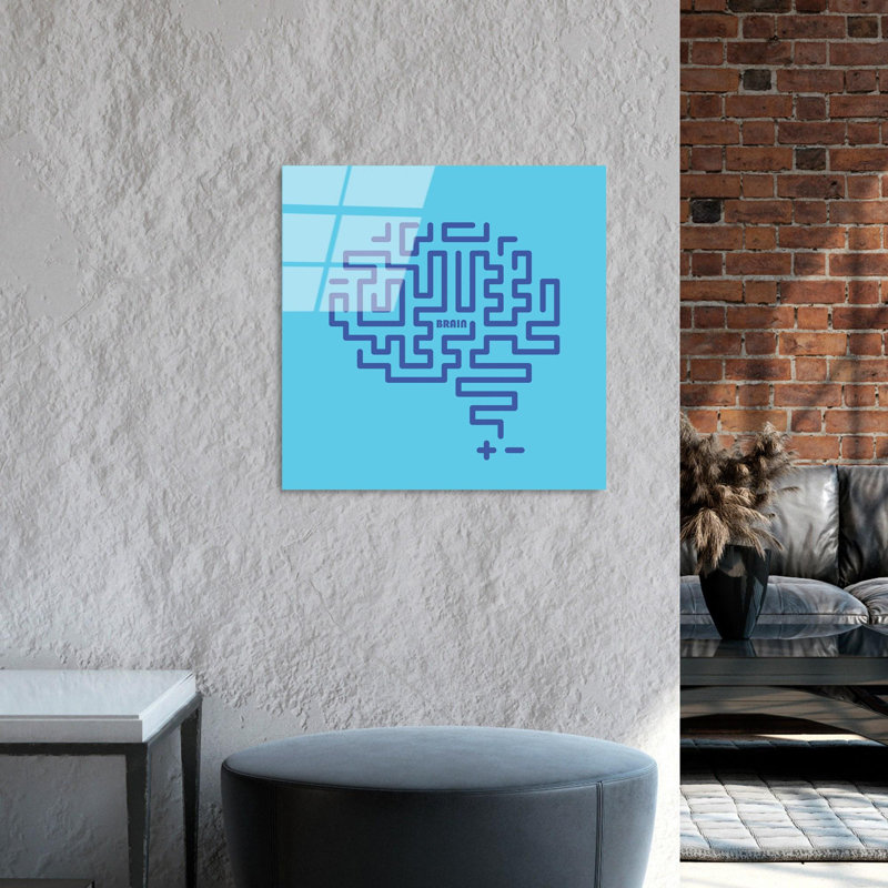 Boze Print on Glass, Blue