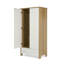 Nika Double Wardrobe - Oak & White