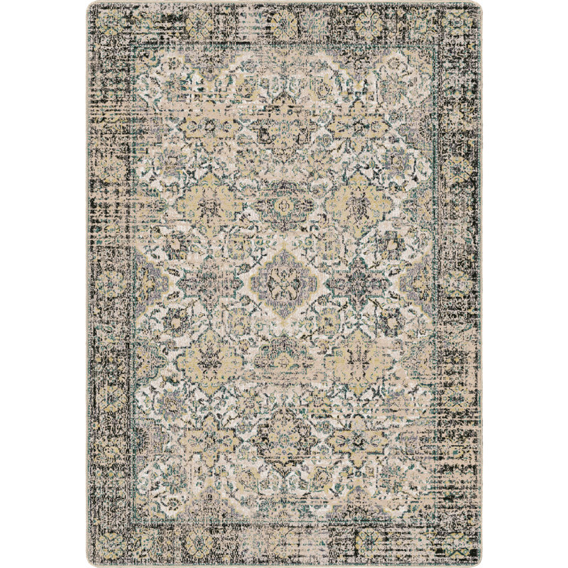 Residency Vintage Focus Traditional Persian Area Rug, Rectangle 2'8" x 3'10"