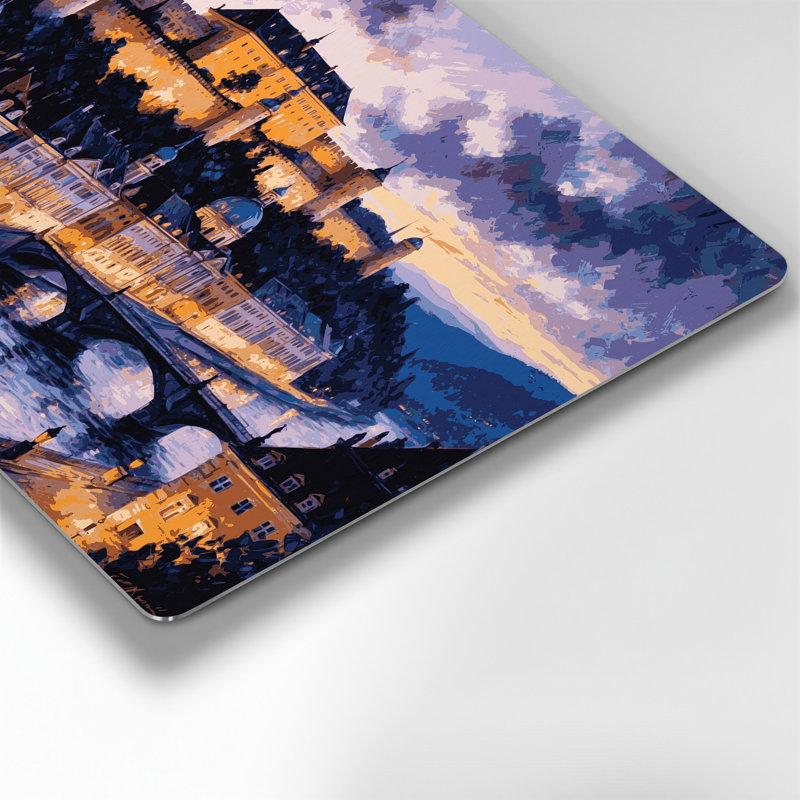 Art mural gris en cités avec villes de l'Autriche, H 144 po x l 216 po x P 0,05 po