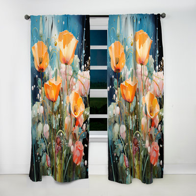 Albemarle - Plants Curtain - Room Darkening Floral Curtain - 1 Panels