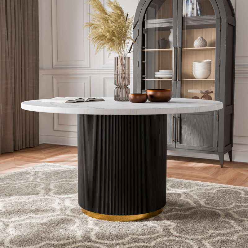 Kirtin Emersyn Modern Round Pedestal Dining Table
