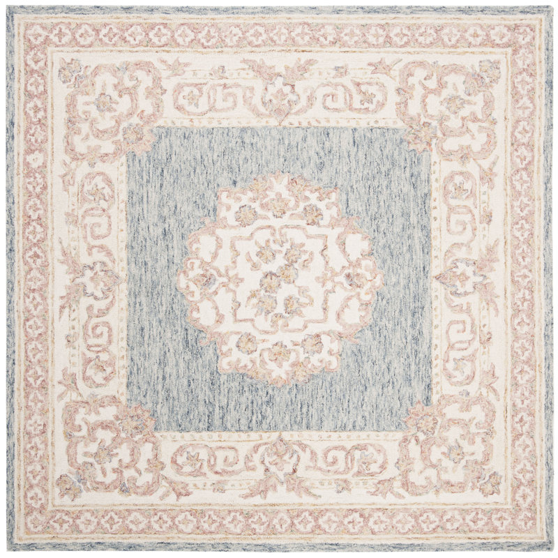 Bryon Hand Tufted Wool Oriental Rug, Square 6'