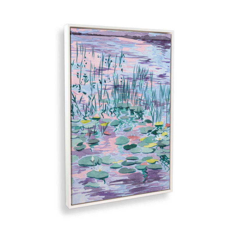 «Blush of the Sunset Sun I» par Melissa Wang, reproduction d'art, H 48 po x l 36 po, Blanc