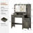 Modern Makeup Vanity Desk With 3-color Led Mirror And Motion Sensor-1083337687
