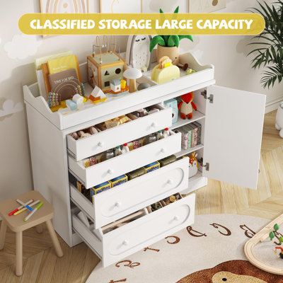 Bibliothèque et rangement pour jouets avec tablette ouverte