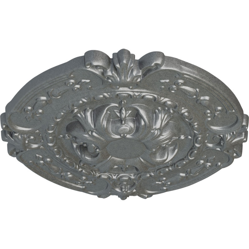 Médaillon de plafond Endurathane Southampton, DE 16 3/8 po x P 1 3/4 po (convient aux auvents jusqu'à 2 3/4 po), Platine