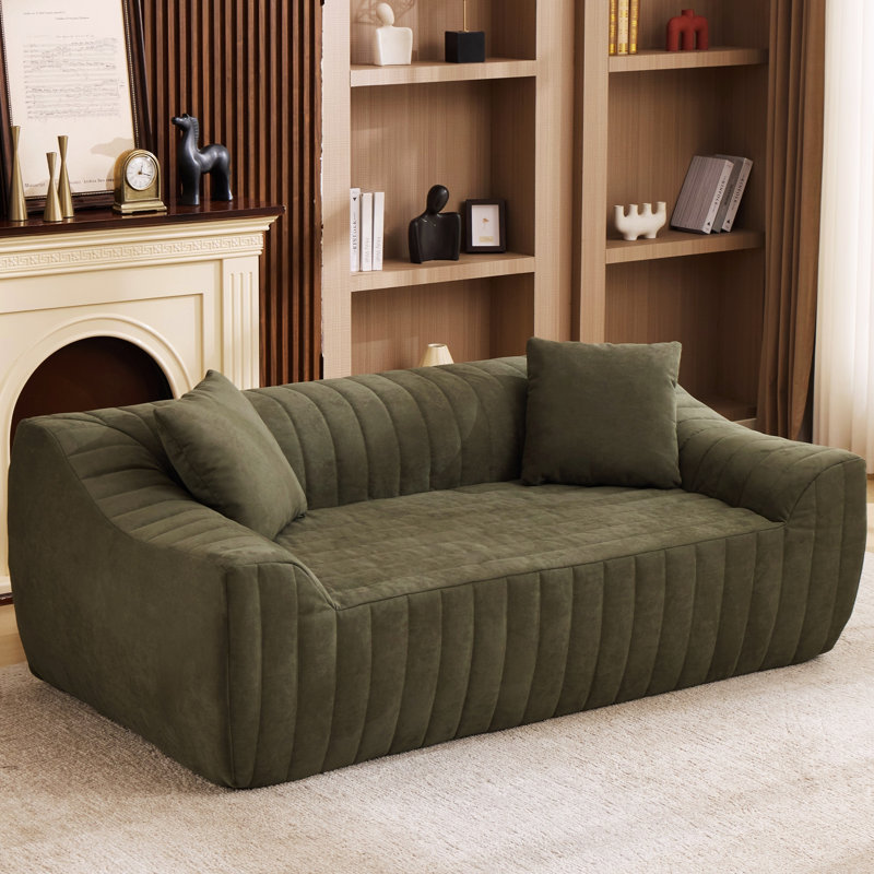 Upholstered Chaise Lounge, Green
