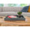 Plateau décoratif pour table basse - plateau repose-pieds - plateau pour déjeuner, boissons et boissons alcoolisées - de style campagnard à moderne - finition mate - poignées champagne or brossé - gris anthracite