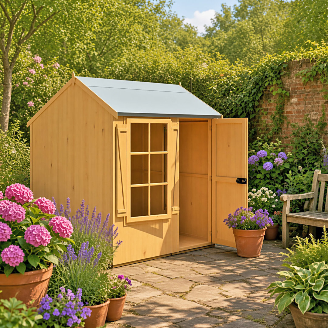 Rackhams Light/Green Holt Apex Garden Shed Shiplap 7X7 - Image 3
