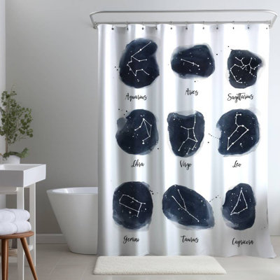 Shower Curtain EA7 – Polyester Shower Curtain, Dye Sublimation Print, 71" W × 74" L