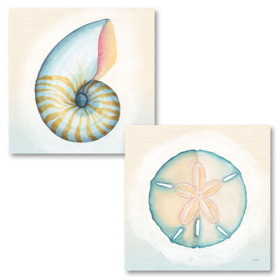 « boardwalk nautilus & sable dollar », ensemble de 2 reproductions d’art en acrylique