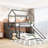 Twin Over Twin Bunk Bed With Two Drawers And Slide, House Bed With Slide, White-955831747