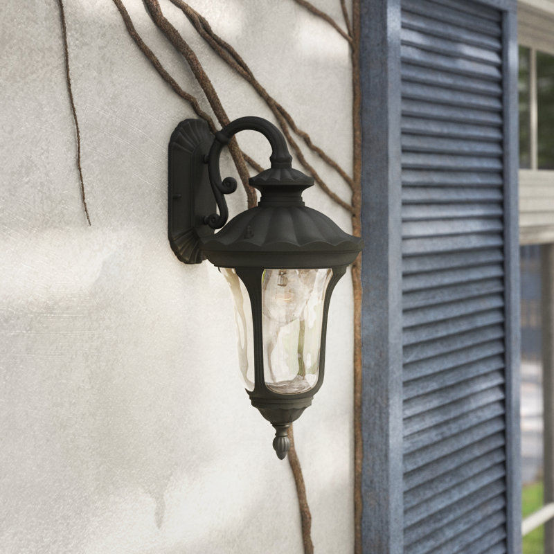 Lanterne murale d'extérieur Lunar, H 16,25 po x l 7,25 po x P 8,75 po, 120 V, Noir