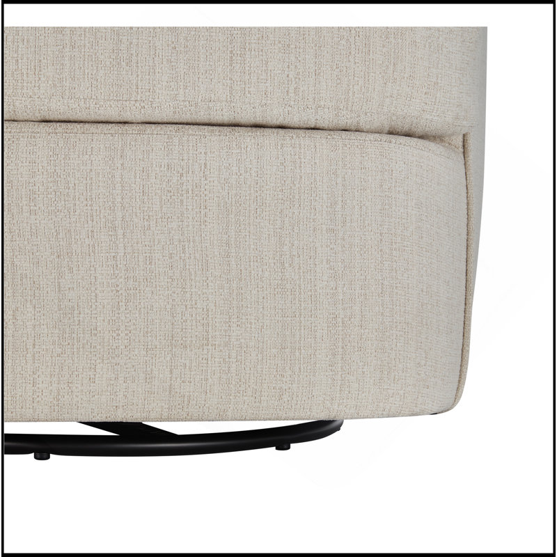 Chaise pivotante à 360 degrés, Blanc cassé