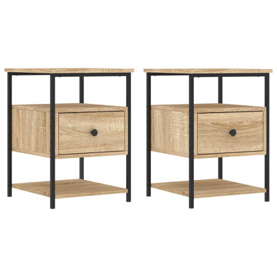 Agshin 40cm W Iron Bedside Table