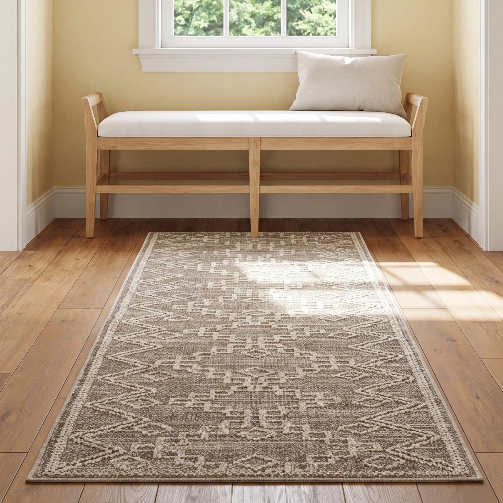 Cristine Polypropylene Indoor/Outdoor Rug, Runner 2'2" x 7'6"