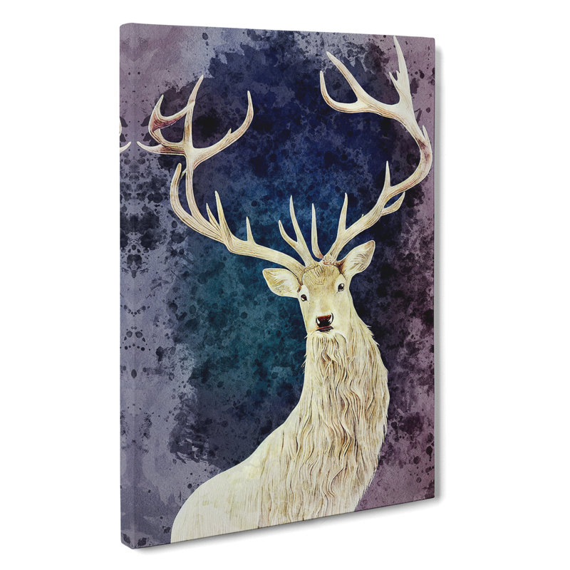 XV1022-4991X View Of The Stag No.5 - Print, No Matte, 50cm H x 35cm W, Wrapped Canvas