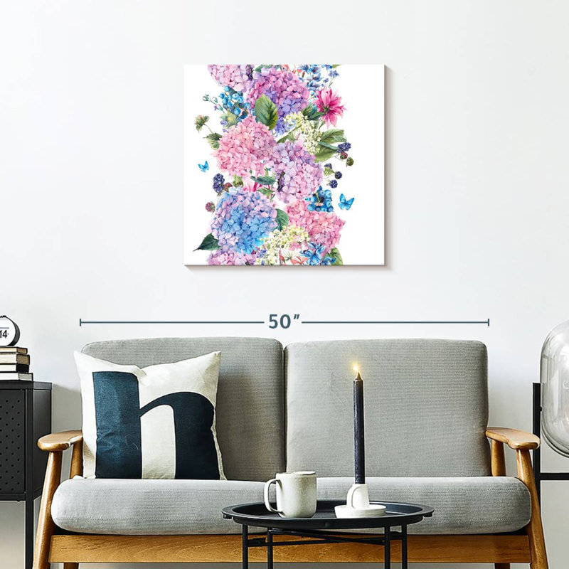 Harnek Butterflies And Hydrangeas