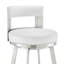 Tabouret de bar à hauteur de comptoir en acier inoxydable et pivotant Kevontae-454235641-454235636