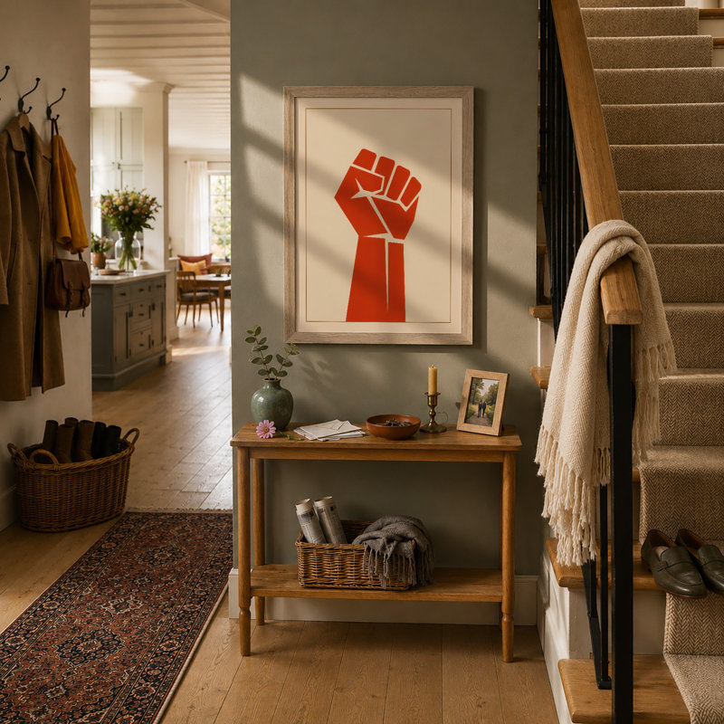 Raised Fist Graphic - Print, A1 - 84.1 x 59.4 cm, Oak