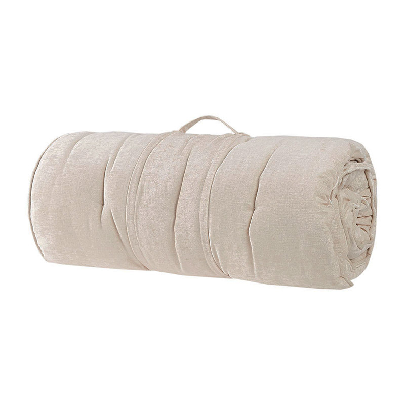 Poly Chenille Lounge Floor Pillow Cushion Ivory 27", Ivory, King